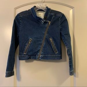 Tucker & Tate Moto Zip Jean Jacket Girls L